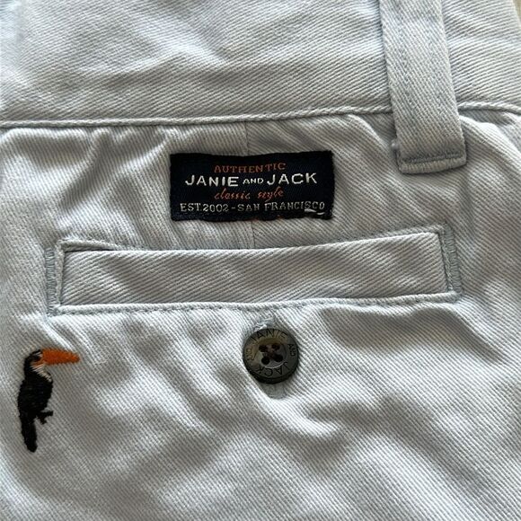 Janie and Jack Boys Toucan Twill Short Set of 2 Blue/White Nautical Size 2 T - Picture 10 of 14